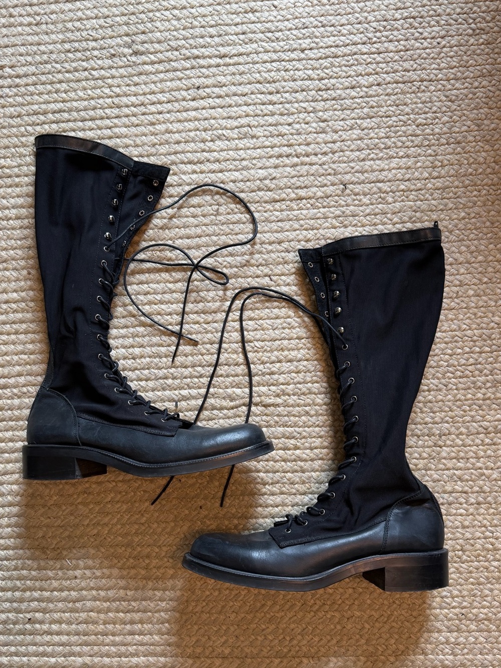 Free People 41 Leather and mesh Tricum Boots